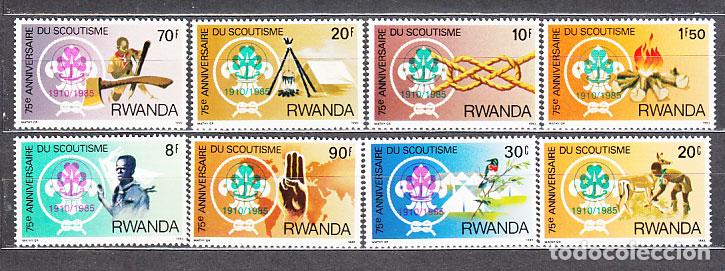 Briefmarken: Ruanda - Correo Yvert 1190/7 ** Mnh Scoutismo