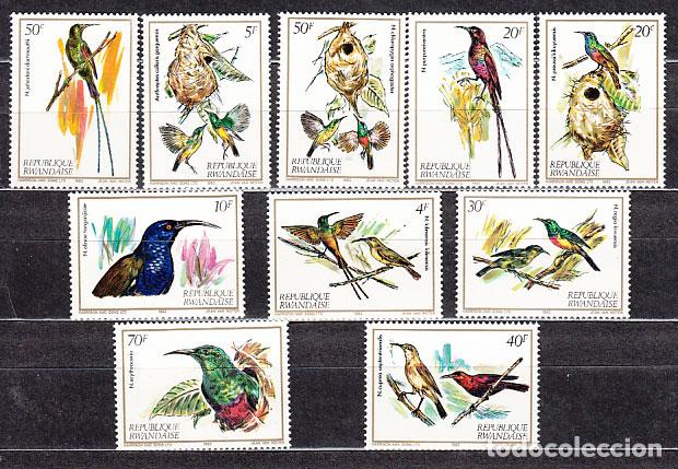Briefmarken: Ruanda - Correo Yvert 1089/98 ** Mnh Fauna aves