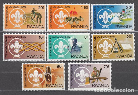 Briefmarken: Ruanda - Correo Yvert 1081/8 ** Mnh Scoutismo
