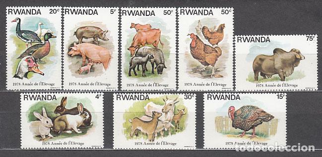 Briefmarken: Ruanda - Correo Yvert 860/7 ** Mnh Fauna