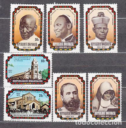 Briefmarken: Ruanda - Correo Yvert 706/12 * Mh Iglesia Cat&oacute;lica