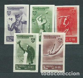 Briefmarken: Rumania - Correo 1945 Yvert 849/53 * Mh Deportes