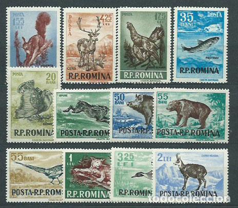 Briefmarken: Rumania - Correo 1956 Yvert 1438/49 ** Mnh Fauna