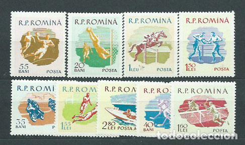 Briefmarken: Rumania - Correo 1959 Yvert 1643/50+A,103 * Mh Deportes