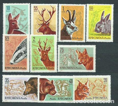 Briefmarken: Rumania - Correo 1961 Yvert 1781/90 ** Mnh Fauna