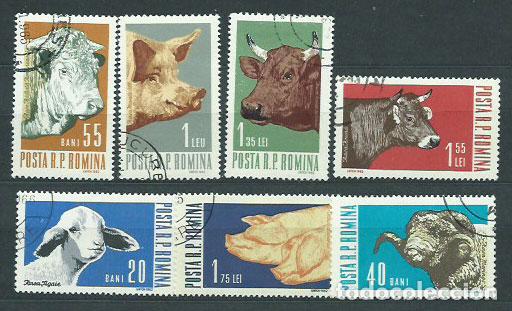 Briefmarken: Rumania - Correo 1962 Yvert 1889/95 usado Fauna