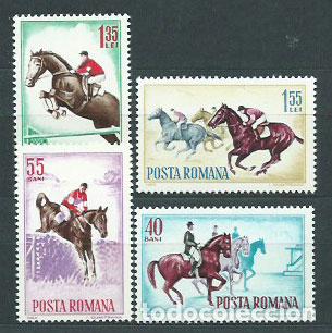 Briefmarken: Rumania - Correo 1964 Yvert 2009/12 ** Mnh Deportes Hipica
