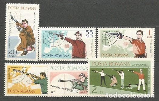 Briefmarken: Rumania - Correo 1965 Yvert 2126/31 ** Mnh Deportes Tiro