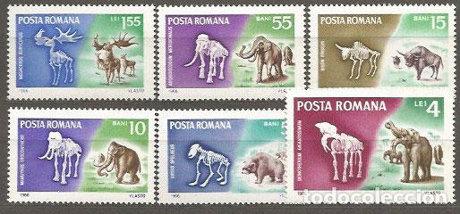 Stamps: Rumania - Correo 1966 Yvert 2267/72 ** Mnh Fauna Prehistorica