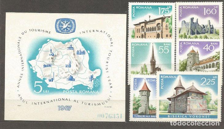 Briefmarken: Rumania - Correo 1967 Yvert 2310/5+H,64 ** Mnh Monumentos