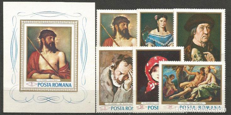 Briefmarken: Rumania - Correo 1968 Yvert 2371/6+H,66 ** Mnh Pinturas