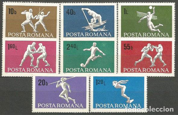 Briefmarken: Rumania - Correo 1969 Yvert 2446/53 ** Mnh Deportes