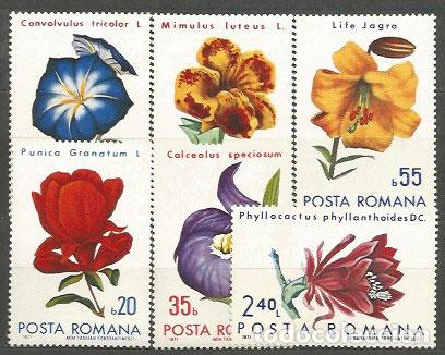 Briefmarken: Rumania - Correo 1971 Yvert 2614/9 ** Mnh Flores