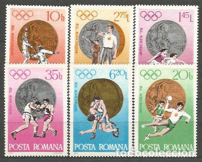 Briefmarken: Rumania - Correo 1972 Yvert 2720/5+H,101 * Mh Deportes
