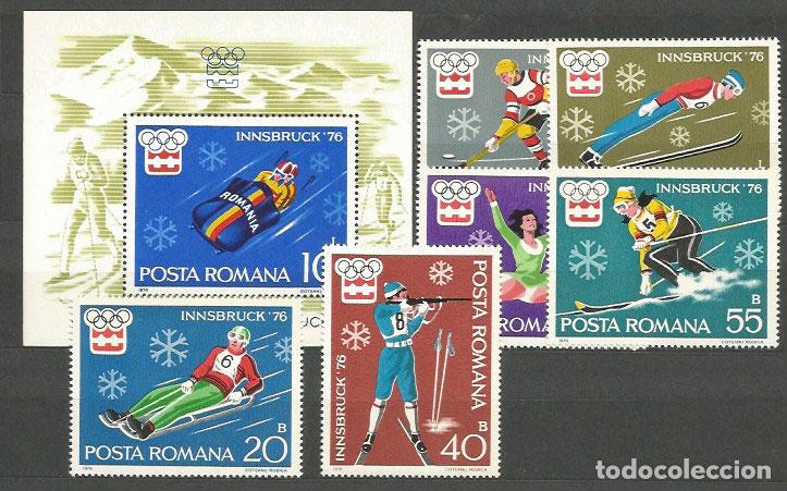 Briefmarken: Rumania - Correo 1976 Yvert 2937/42+H,123 ** Mnh Juegos Olimpicos de Insbruck