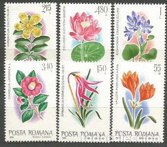 Briefmarken: Rumania - Correo 1980 Yvert 3277/82 ** Mnh Flores
