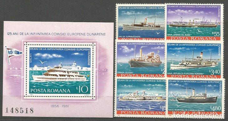 Briefmarken: Rumania - Correo 1981 Yvert 3320/5+H,147 ** Mnh Barcos