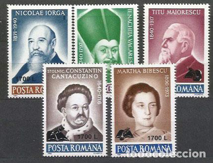 Sellos: Rumania - Correo 2000 Yvert 4591/5 ** Mnh Personajes
