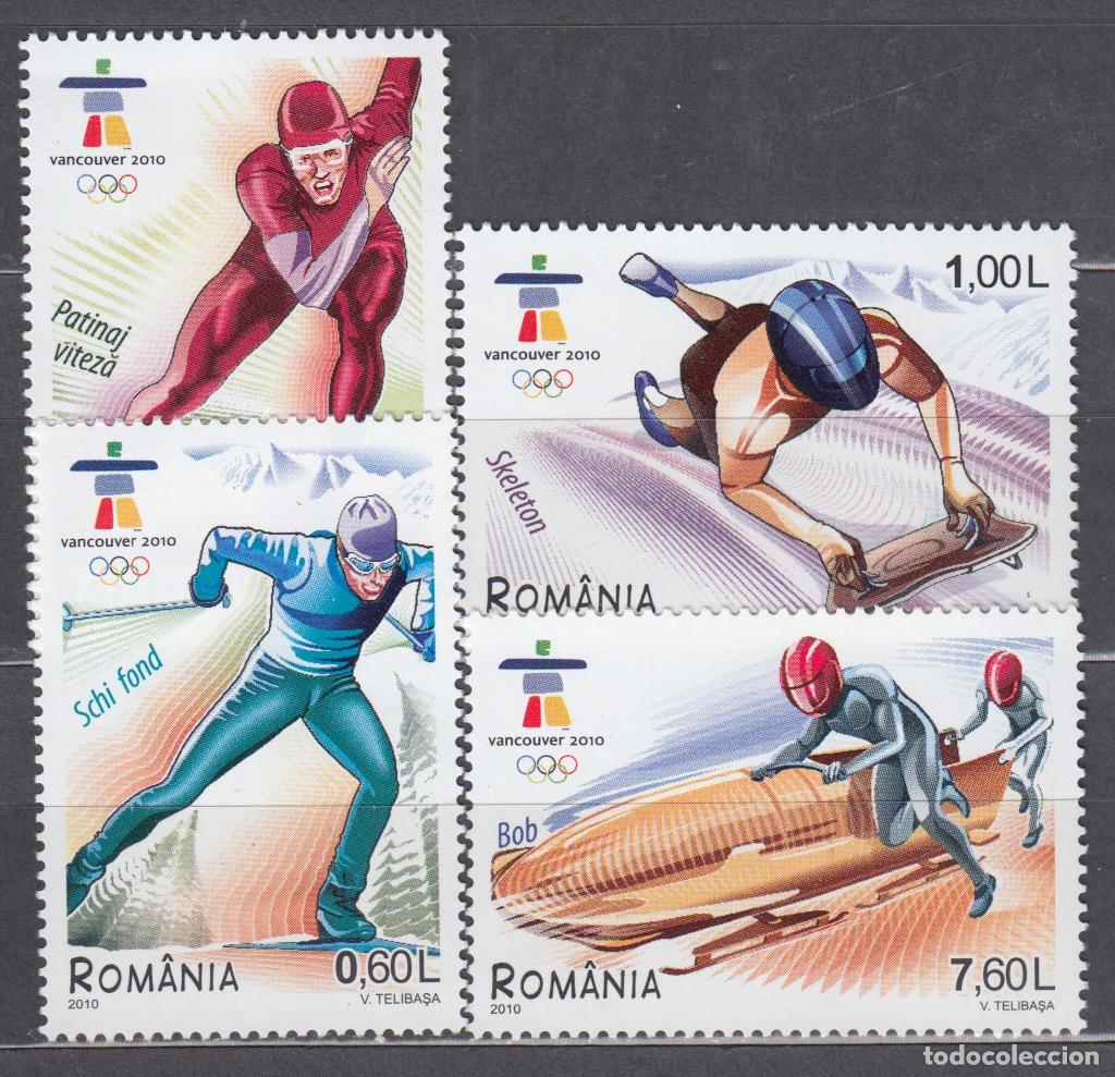 Sellos: Rumania Correo 2010 Yvert 5405/8 ** Mnh Deportes - Olimpiada de Invierno Vancouv