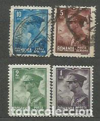 Sellos: Rumania - Aereo Yvert 7/10 */usado Carlos II