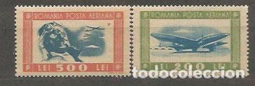 Sellos: Rumania - Aereo Yvert 34/5 * Mh Avion