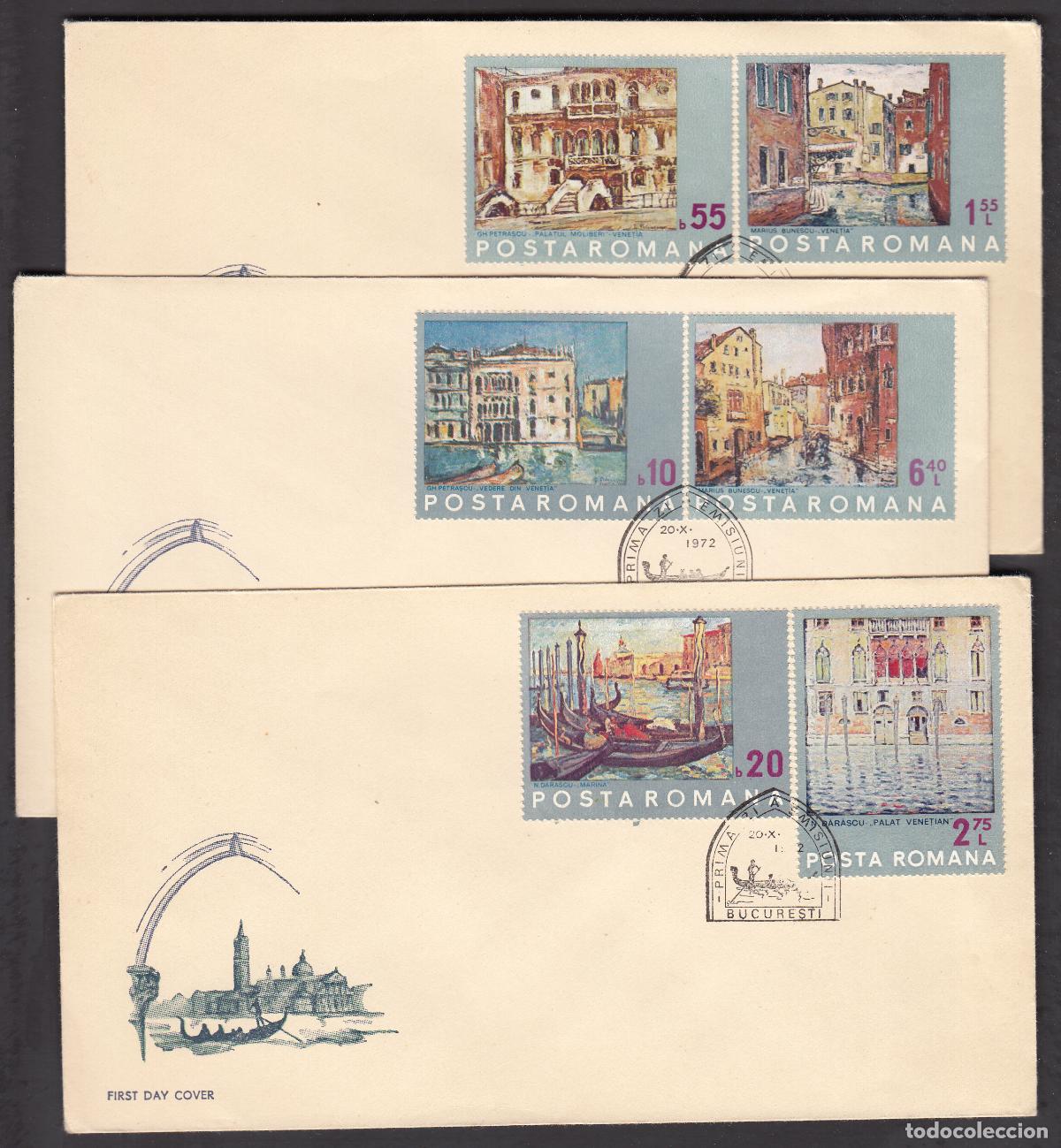 Briefmarken: Rumania Sobres Primer Dia FDC Yvert 2713/18 - Bucarest Venecia