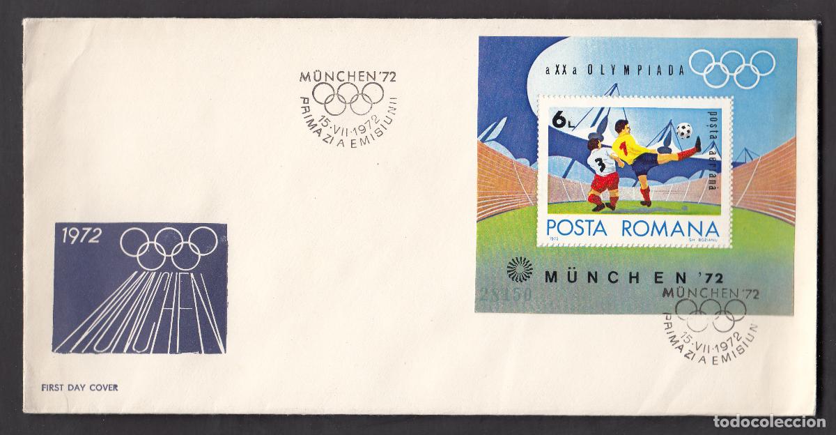 Briefmarken: Rumania Sobres Primer Dia FDC Yvert Hb 98 - Munich 1972 Deportes