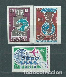 Selos: Polinesia - Correo Yvert 77/9 sin dentar&nbsp;** Mnh Deportes Nauticos