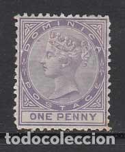 Selos: Dominica - Correo 1874 Yvert 1 (*) Mng Reina Victoria