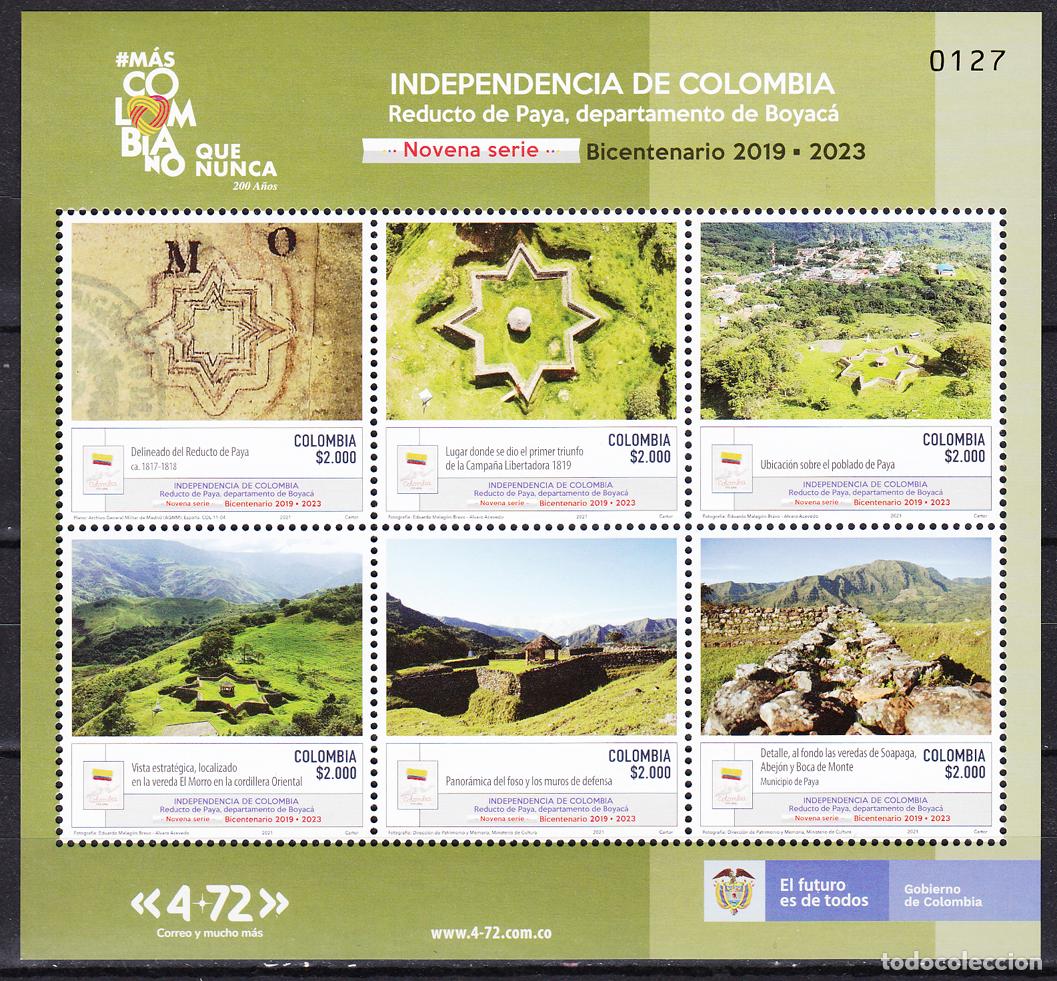 Briefmarken: Colombia Correo 2021 Yvert 2276/80 ** Mnh IX Bicentenario