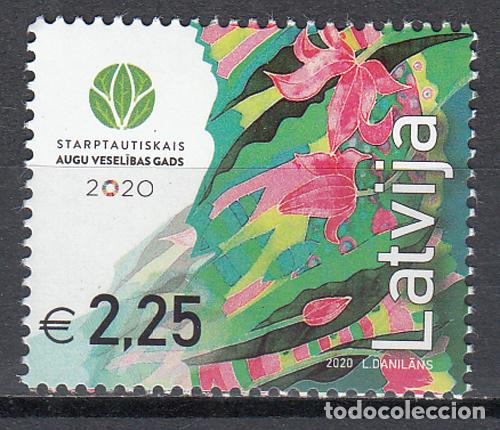 Briefmarken: Letonia Correo 2020 Yvert 1082 ** Mnh Flores