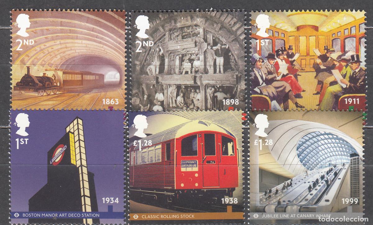 Briefmarken: Gran Breta&ntilde;a - Correo 2013 Yvert 3789/94 ** Mnh Metro de Londres