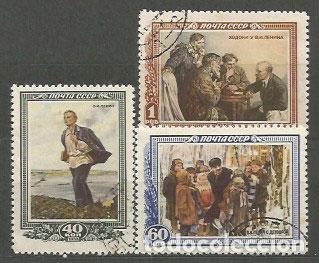 Stamps: Rusia - Correo 1952 Yvert 1599/601 usado