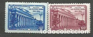 Stamps: Rusia - Correo 1954 Yvert 1721/2 * Mh
