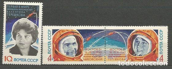 Timbres: Rusia - Correo 1963 Yvert 2691/3 ** Mnh Astro