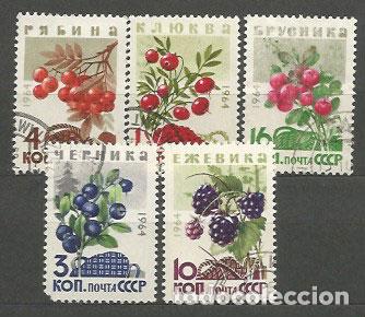 Timbres: Rusia - Correo 1964 Yvert 2892/6 usado Frutos