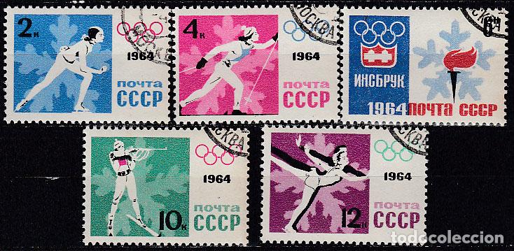 Timbres: Rusia - Correo 1964 Yvert 2772/6 Usados Depotes de invierno