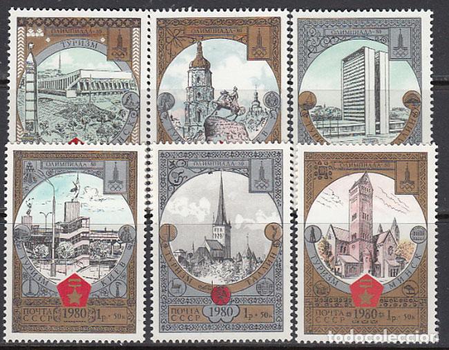 Timbres: Rusia - Correo 1980 Yvert 4688/93 * Mh