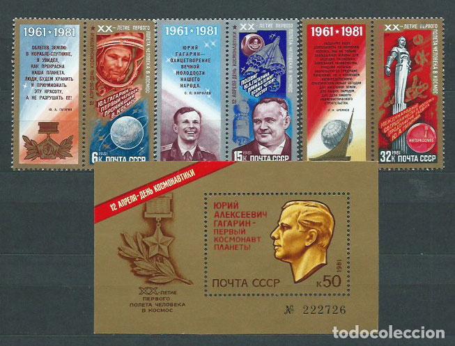 Timbres: Rusia - Correo 1981 Yvert 4793/5+H.150 ** Mnh Astro