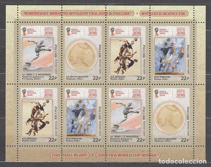 Sellos: Rusia - Correo 2017 Yvert 7897/900 mini pliego ** Mnh Deportes f&uacute;tbol