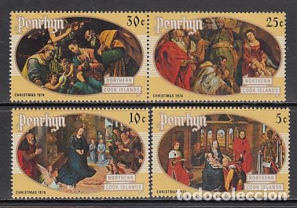 Sellos: Penrhyn - Correo Yvert 56/9 ** Mnh Navidad