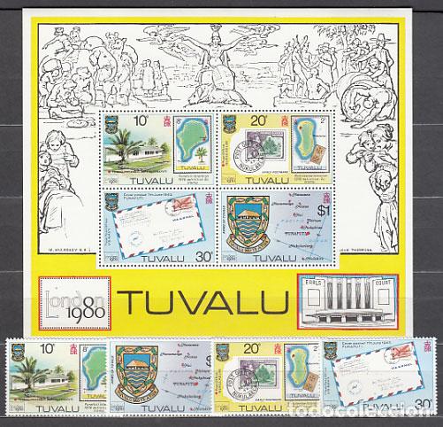 Sellos: Tuvalu - Correo Yvert 130/3+H 4 ** Mnh