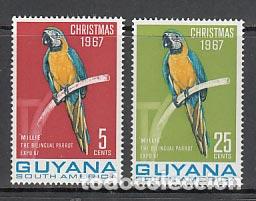 Sellos: Guayana Britanica - Correo Yvert 280/1 ** Mnh Fauna. Aves