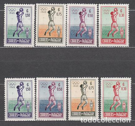 Sellos: Paraguay - Correo 1960 Yvert 572/5+A.254/6 ** Mnh Deportes. Olimpiadas de Roma