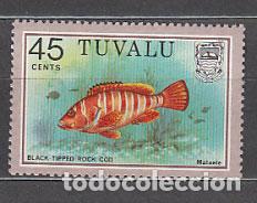 Sellos: Tuvalu - Correo Yvert 154 ** Mnh Fauna. Peces