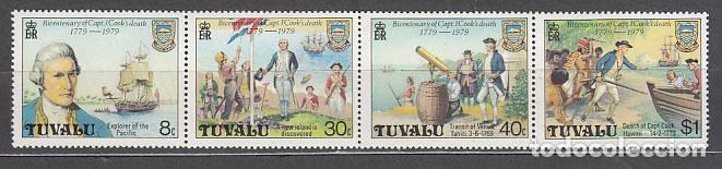 Sellos: Tuvalu - Correo Yvert 111/4 ** Mnh Barcos