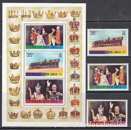 Sellos: Tuvalu - Correo Yvert 43/5+H 1 ** Mnh