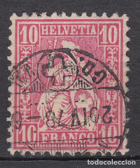 Timbres: Suiza - Correo 1867-78 Yvert 43 usado