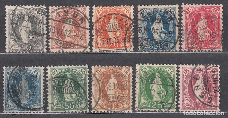 Timbres: Suiza - Correo 1882-904 Yvert 71/80 usado