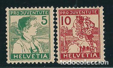 Timbres: Suiza - Correo 1915 Yvert 149/50 ** Mnh